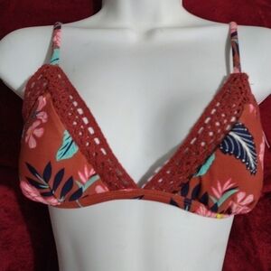 XHILARATION floral bikini‎ top xs